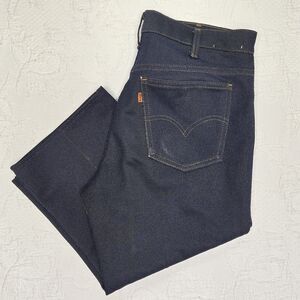 Vintage Levis Orange Tab Women Capri Jeans Polyester 5 Pocket Pants 70's Greaser